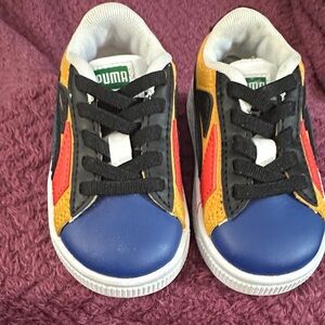 Puma Kids Blue and Yellow Sneakers